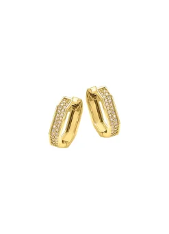 Edle Klappcreolen mit Brillanten