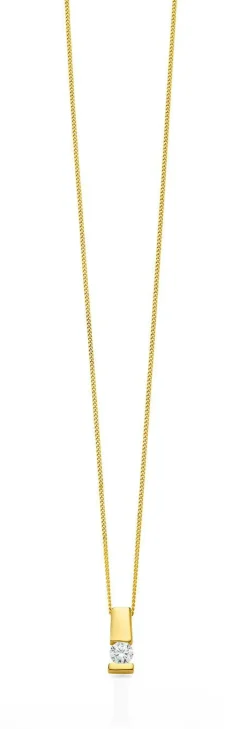 Edler Anhänger in Gelbgold mit Brillant