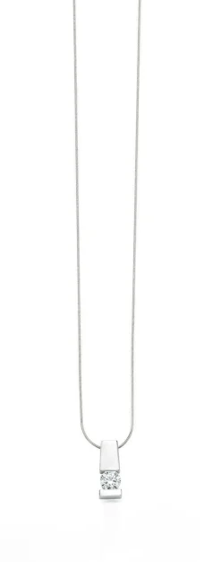 Edler Anhänger in Weißgold mit Brillant