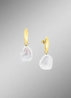 Einzigartige Ohrstecker mit Keshi-Perlen