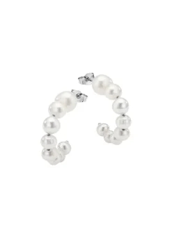 Elegante Creolen mit Süßwasser-Zuchtperlen