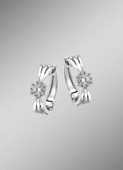 Elegante Creolen mit synth. Zirkonia