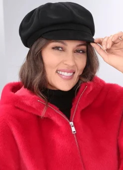 Elegante Damen-Ballonmütze, mit rückwärtigem Elastikeinsatz