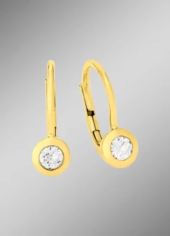 Elegante Ohrringe in Gelbgold mit Brillant