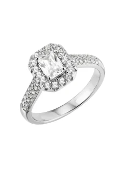 Eleganter Damenring mit synth. Zirkonia