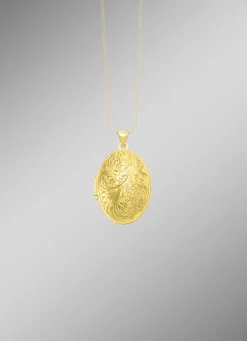 Elegantes, vergoldetes Medaillon aus Silber 925/- fein