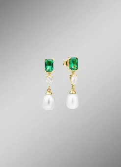 Eleganz in Bewegung – Ohrstecker mit Perlen und Kristallglanz