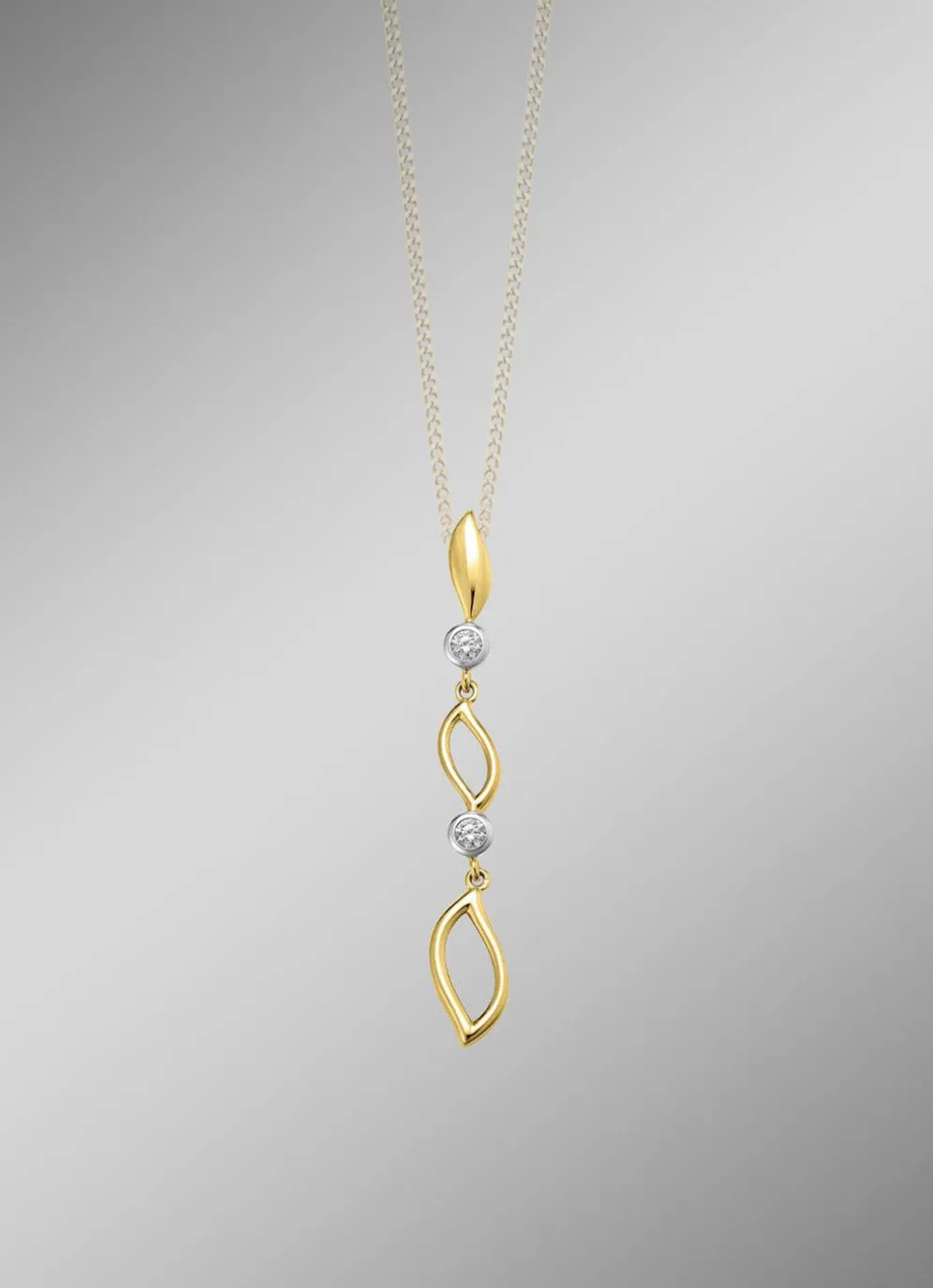 Eleganz in Bicolor: Anhänger mit synth. Zirkonia