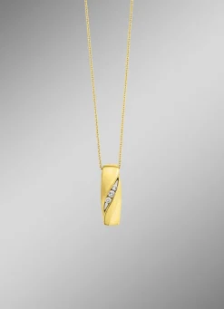 Eleganz in Gold: Anhänger mit 3 Brillanten