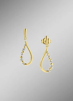 Eleganz in Tropfenform: Ohrstecker mit synth. Zirkonia