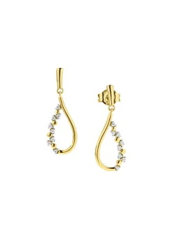 Eleganz in Tropfenform: Ohrstecker mit synth. Zirkonia