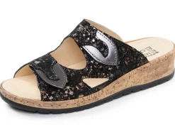 ELENA EDEN, bequeme Damen-Pantoletten, Weite H, mit herausnehmbarem Fußbett