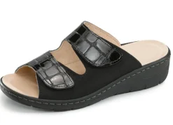 ELENA EDEN, bequeme Damen-Pantoletten, Weite H, mit herausnehmbarem Fußbett