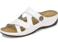 ELENA EDEN, bequeme Damen-Pantoletten, Weite G, mit Klettverschluss