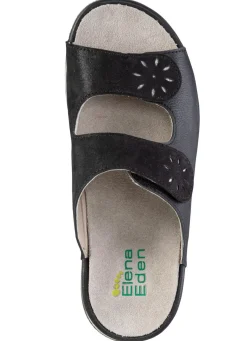 ELENA EDEN, bequeme Damen-Pantoletten, Weite H, mit herausnehmbarem Fußbett