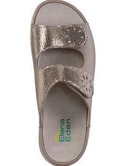 ELENA EDEN, bequeme Damen-Pantoletten, Weite H, mit herausnehmbarem Fußbett