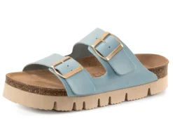 ELENA EDEN, bequeme Damen-Pantoletten, Weite H, mit Klettspange