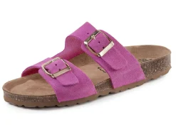 ELENA EDEN, bequeme Damen-Pantoletten, Weite H, aus Leder