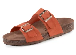 ELENA EDEN, bequeme Damen-Pantoletten, Weite H, aus Leder