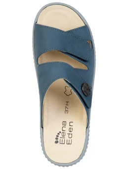 ELENA EDEN, bequeme Damen-Pantoletten, Weite H, mit herausnehmbarem Fußbett