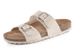 ELENA EDEN, bequeme Damen-Pantoletten, Weite H, aus Leder