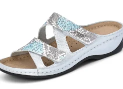 ELENA EDEN, bequeme Damen-Pantoletten, Weite G, mit Klettverschluss