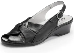 ELENA EDEN, elegante Damen-Sandalen, Weite G, aus Leder