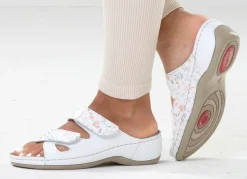 ELENA EDEN, klassische Damen-Pantoletten, Weite G, mit Klettverschluss