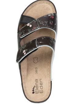 ELENA EDEN, klassische Damen-Pantoletten, Weite G, mit Klettverschluss