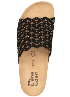 ELENA EDEN, leichte Damen-Pantoletten, Weite G, mit Lederfußbett