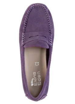 ELENA EDEN Mokassin-Slipper aus geschmeidigem Rind-Veloursleder