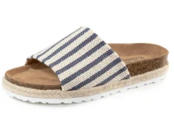 ELENA EDEN Pantolette aus grob gewebtem Textilmaterial