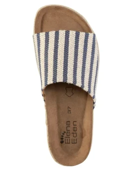 ELENA EDEN Pantolette aus grob gewebtem Textilmaterial