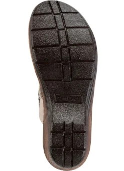 ELENA EDEN Pantolette mit dezenter Knitter-Struktur