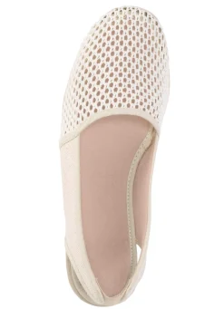 ELENA EDEN Sandale aus luftigem Meshmaterial und Textil mit Metallicschimmer