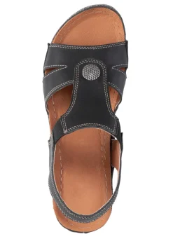 ELENA EDEN Sandale aus Nappaleder mit Metallschmuck