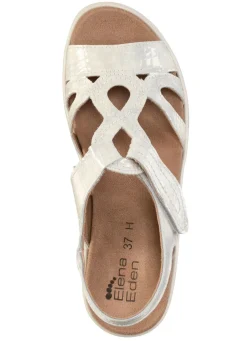 ELENA EDEN, schicke Damen-Sandalen, Weite H, mit herausnehmbarem Fußbett