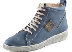 ELENA EDEN Schnür-Bootie aus Nubukleder, mit Leder-Applikation