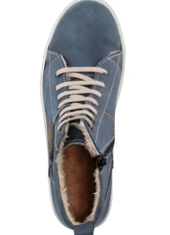 ELENA EDEN Schnür-Bootie aus Nubukleder, mit Leder-Applikation