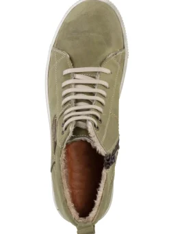 ELENA EDEN Schnür-Bootie aus Nubukleder, mit Leder-Applikation