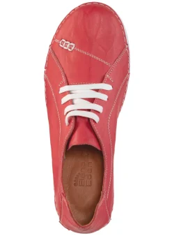 ELENA EDEN Schnürschuh mit Knitter-Struktur und Zier-Nähten