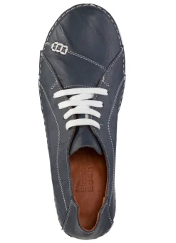 ELENA EDEN Schnürschuh mit Knitter-Struktur und Zier-Nähten