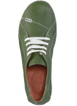 ELENA EDEN Schnürschuh mit Knitter-Struktur und Zier-Nähten