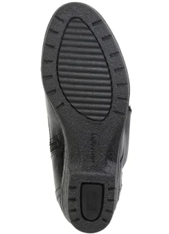 ELENA EDEN Schnür-Stiefelette mit umschlagbarem Lammfellkragen