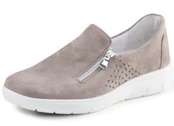 ELENA EDEN Slipper aus hochwertigem Veloursleder mit Zier-Perforation