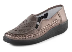 ELENA EDEN Slipper luftig durchbrochen und mit Flechtdurchzug