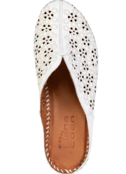 ELENA EDEN, sommerliche Damen-Clogs, Weite G, aus Leder