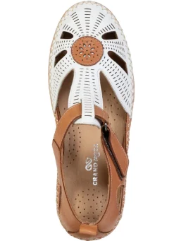 ELENA EDEN, sommerliche Damen-Slipper, Weite H, mit herausnehmbarem Fußbett