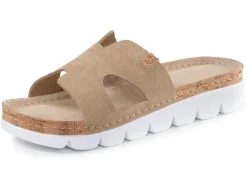 ELENA EDEN, sommerliche Damen-Pantoletten, aus Leder