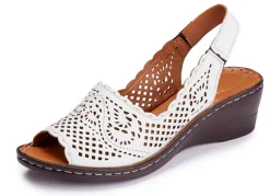 ELENA EDEN, sommerliche Damen-Sandaletten, Weite G, aus Leder